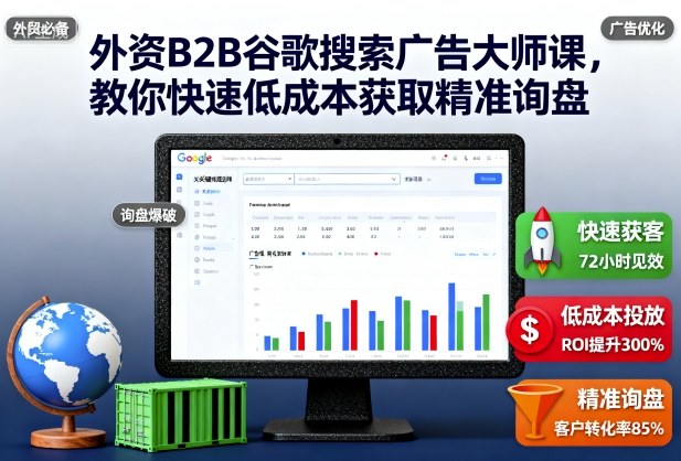 外资B2B谷歌搜索广告大师课，教你快速低成本获取精准询盘-柯南聊项目