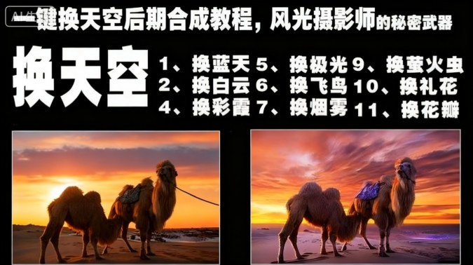 一键换天空后期合成教程，风光摄影师的秘密武器-柯南聊项目