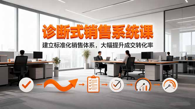 诊断式销售系统课，建立标准化销售体系，大幅提升成交转化率-柯南聊项目