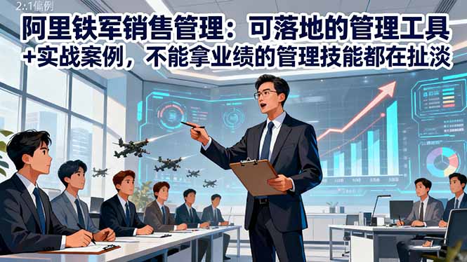 阿里铁军销售管理：可落地的管理工具+实战案例，不能拿业绩的管理都在扯淡-柯南聊项目