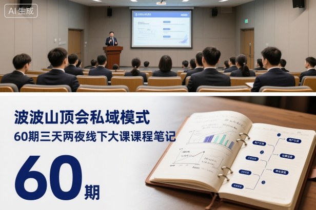 波波山顶会私域模式60期三天两夜线下大课课程笔记(文档)-柯南聊项目