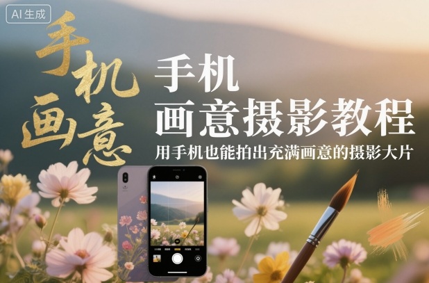 手机画意摄影教程，用手机也能拍出充满画意的摄影大片-柯南聊项目