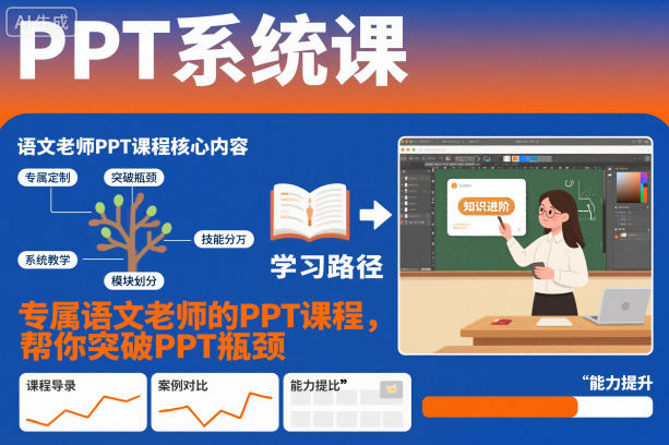 PPT系统课，专属语文老师的PPT课程，帮你突破PPT瓶颈-柯南聊项目
