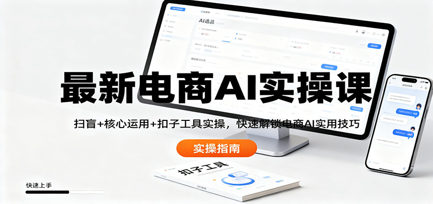 最新电商AI实操课：扫盲+核心运用+扣子工具实操，快速解锁电商AI实用技巧-柯南聊项目