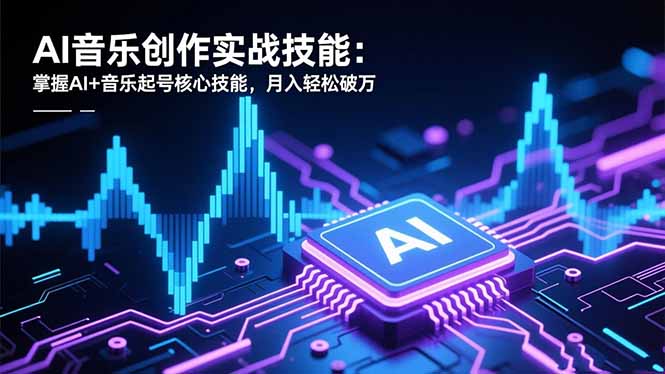 AI音乐创作实战技能：掌握AI+音乐起号核心技能，月入轻松破万-柯南聊项目