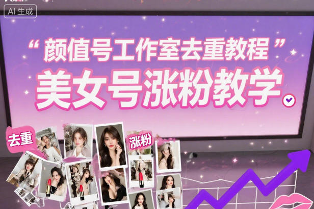 颜值号工作室去重教程，美女号涨粉教学-柯南聊项目
