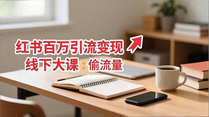 小红书百万引流变现-11月线下大课：分享从0到百万引流路径，手把手教偷流量、拿结果-柯南聊项目