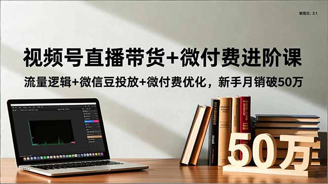视频号直播带货+微付费进阶课：流量逻辑+微信豆投放+微付费优化，新手月销破50万-柯南聊项目