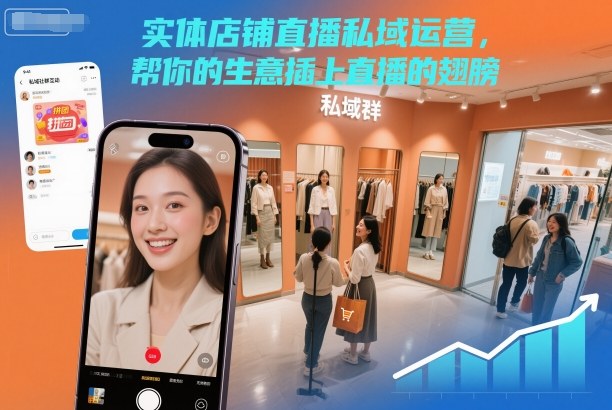 实体店铺直播私域运营，帮你的生意插上直播的翅膀-柯南聊项目