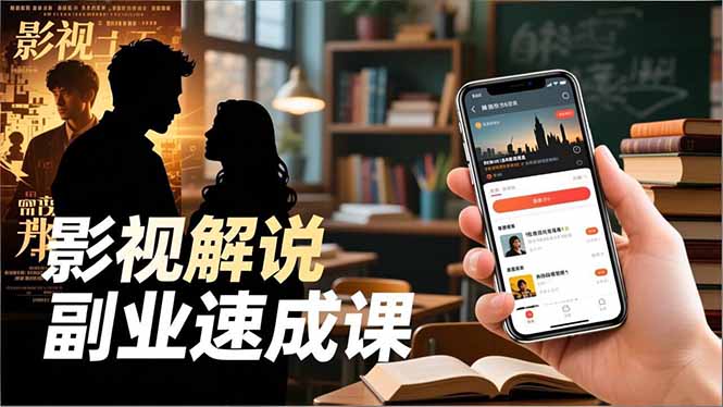Tk影视解说副业速成课，软件安装、全流程实操、爆款预设，新手两周变现-柯南聊项目