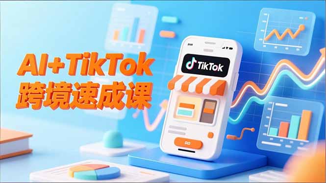 AI+TikTok跨境速成课，智能翻译、店铺定位、流程拆解，7天高效上线运营-柯南聊项目