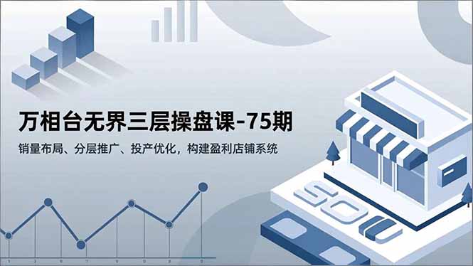 万相台无界三层操盘课-75期，销量布局、分层推广、投产优化，构建盈利店铺系统-柯南聊项目