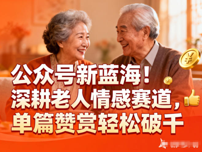 公众号新蓝海！深耕老人情感赛道，单篇赞赏轻松破1k-柯南聊项目