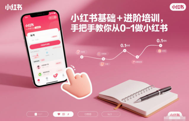 小红书基础+进阶培训，手把手教你从0-1做小红书-柯南聊项目