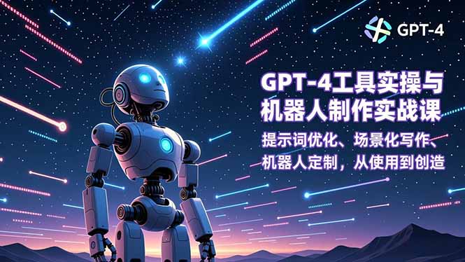 GPT-4工具实操与机器人制作实战课：提示词优化、场景化写作、机器人定制，从使用到创造-柯南聊项目