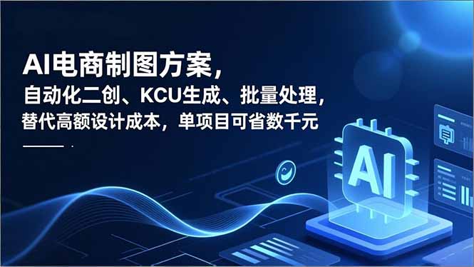 AI电商制图方案，自动化二创、SKU生成、批量处理，替代高额设计成本，单项目可省数千元-柯南聊项目