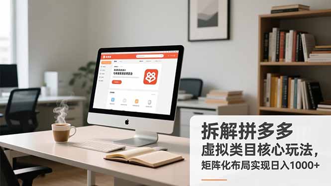 拆解拼多多虚拟类目核心玩法，矩阵化布局实现日入1000+-柯南聊项目