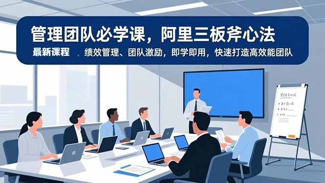 管理团队必学课，阿里三板斧心法、绩效管理、团队激励，即学即用，快速打造高效能团队-柯南聊项目