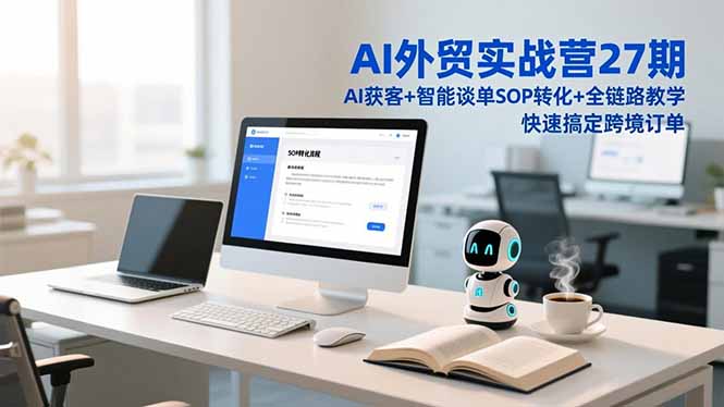 AI外贸实战营27期，AI获客+智能谈单+SOP转化+全链路教学，快速搞定跨境订单-柯南聊项目
