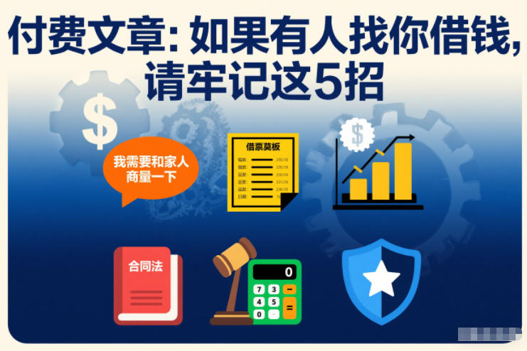 付费文章：如果有人找你借钱，请牢记这5招-柯南聊项目