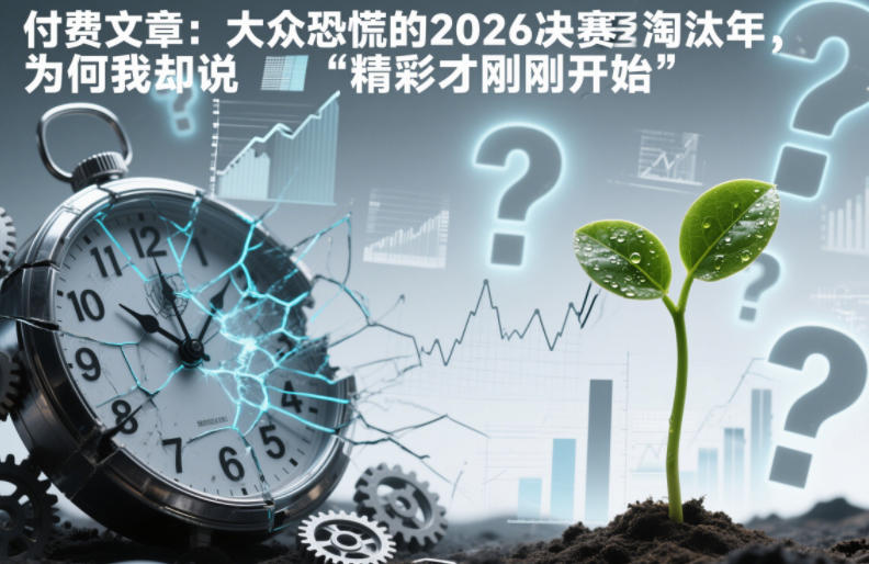 付费文章：大众恐慌的2026决赛淘汰年，为何我却说“精彩才刚刚开始”？-柯南聊项目