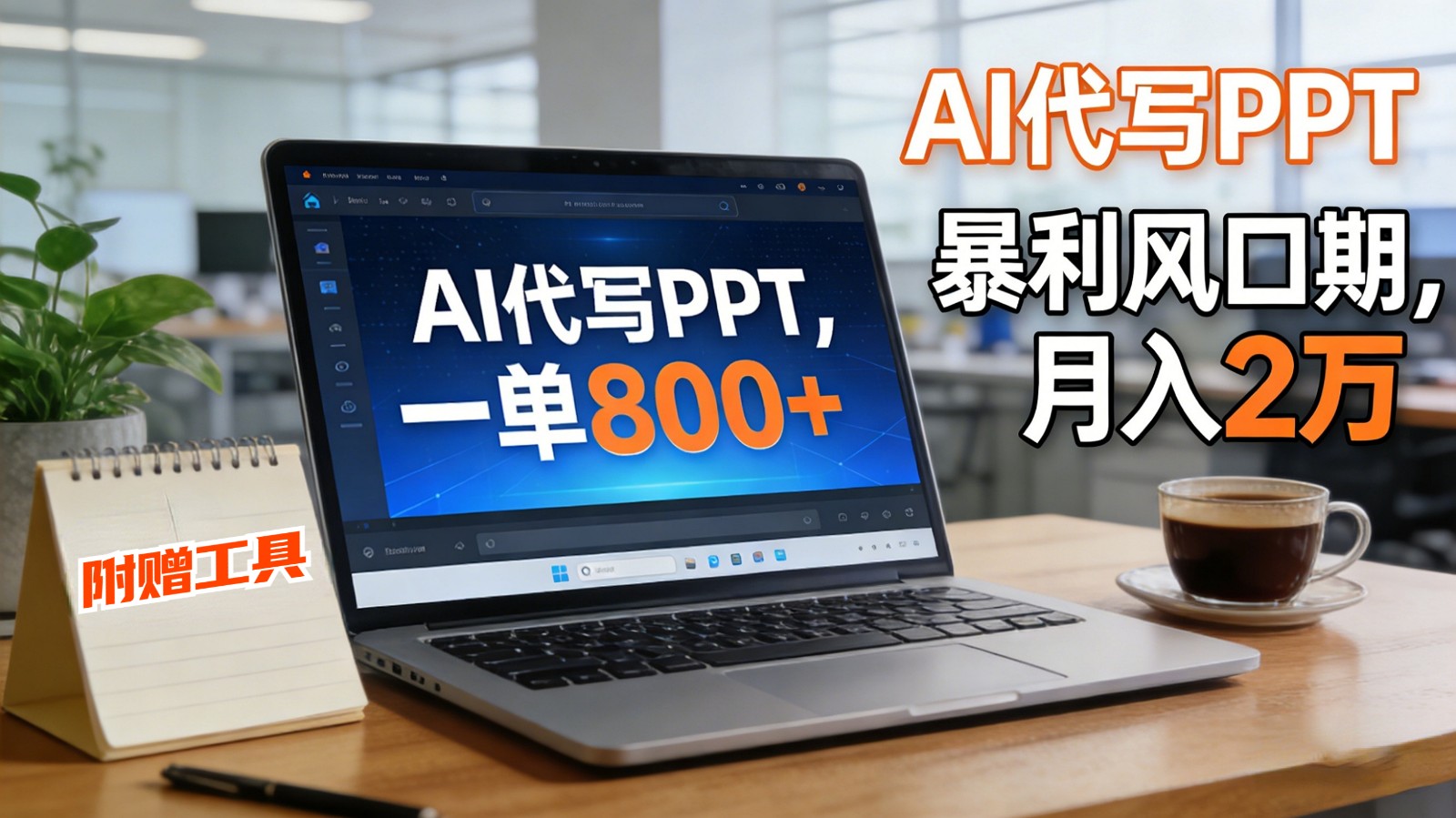 AI 代写做 PPT！一单狂赚 800+，风口期月入 2 万(工具 + 提示词直接送)-柯南聊项目
