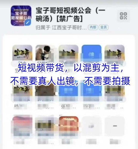 宝子哥头部团队短视频带货，以混剪为主，不需要真人出镜，不需要拍摄【更新12月】-柯南聊项目