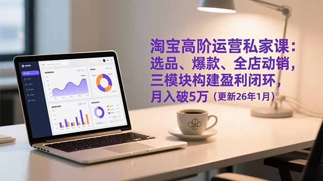 淘宝高阶运营私家课：选品、爆款、全店动销，三模块构建盈利闭环，月入破5万(更新26年1月-柯南聊项目