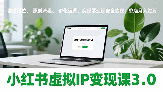 小红书虚拟IP变现课3.0，赛道定位、原创流程、IP化运营，实现零违规安全变现，单店月入过万-柯南聊项目