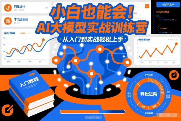 小白也能会！AI大模型实战训练营，从入门到实战轻松上手-柯南聊项目
