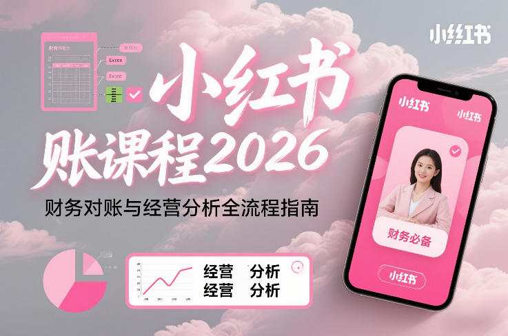 小红书对账课程2026，财务对账与经营分析全流程指南-柯南聊项目