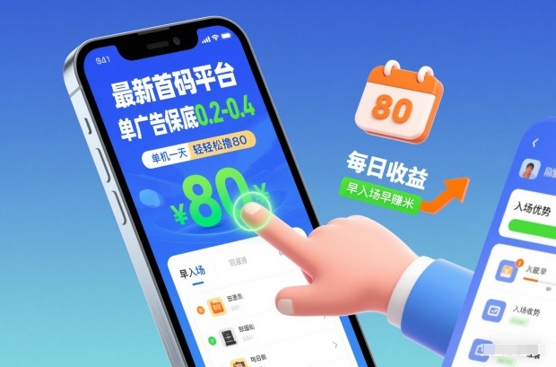 最新首码平台，单广告保底0.2-0.4，单机一天轻松撸80，早入场早賺米【揭秘】-柯南聊项目