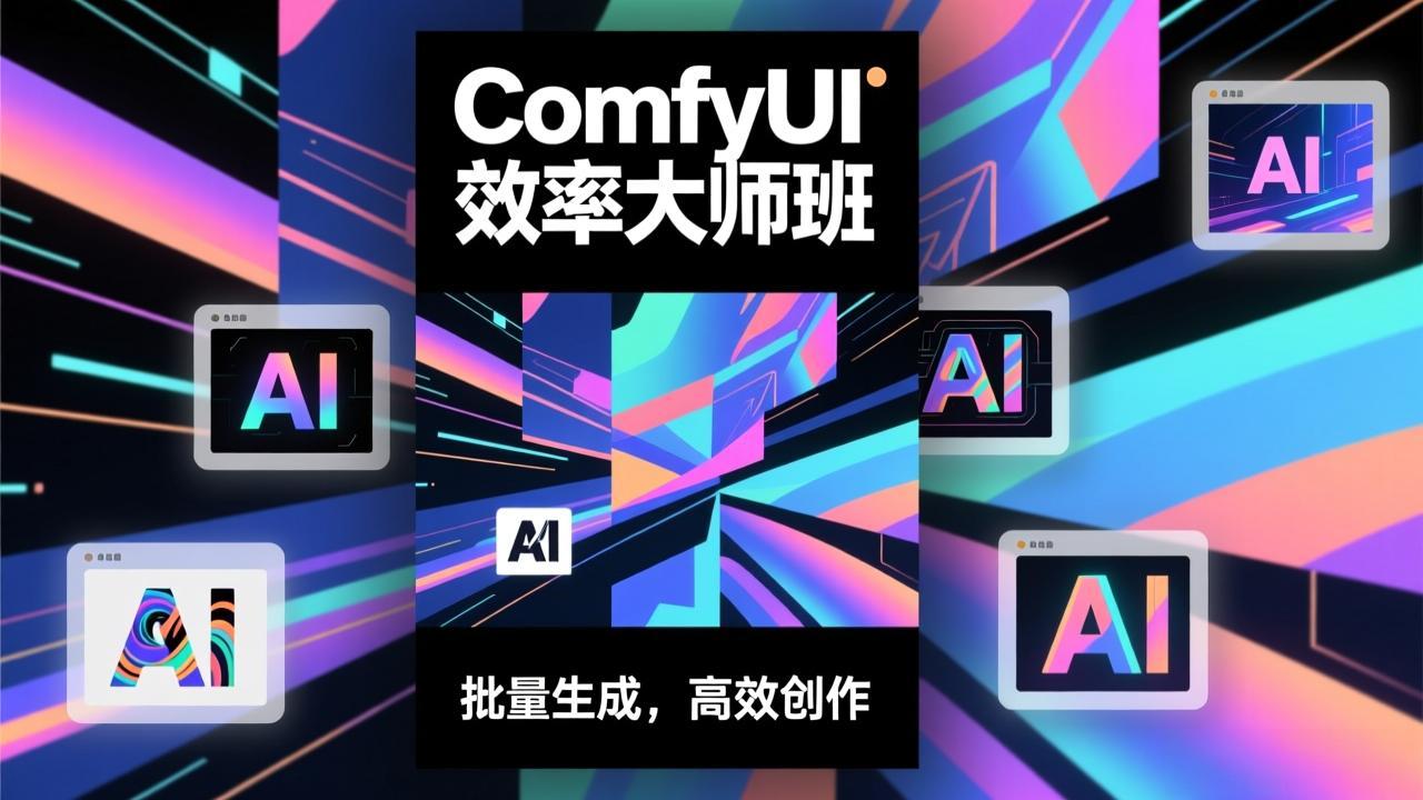 ComfyUI效率大师班：工作流搭建，批量生成，将个人AI出图效率提升5-10倍，月接单收入1-3万-柯南聊项目