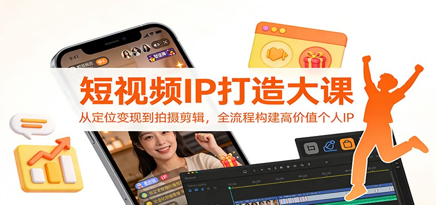 短视频IP打造大课：从定位变现到拍摄剪辑，全流程构建高价值个人IP-柯南聊项目