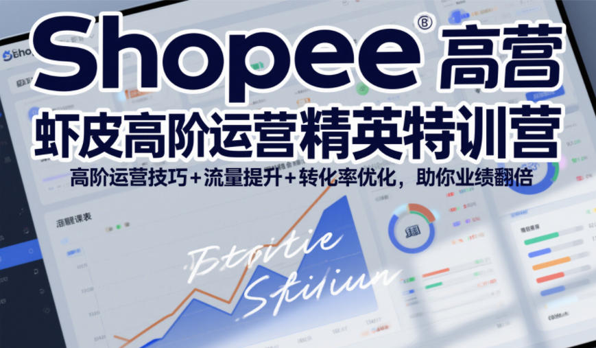 Shopee虾皮高阶运营精英特训营，高阶运营技巧+流量提升+转化率优化，助你业绩翻倍-柯南聊项目