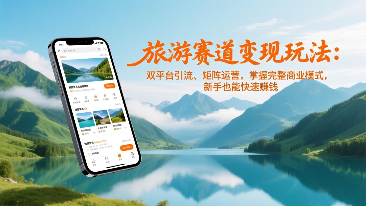 旅游赛道变现玩法：双平台引流、矩阵运营，掌握完整商业模式，新手也能快速赚钱-柯南聊项目