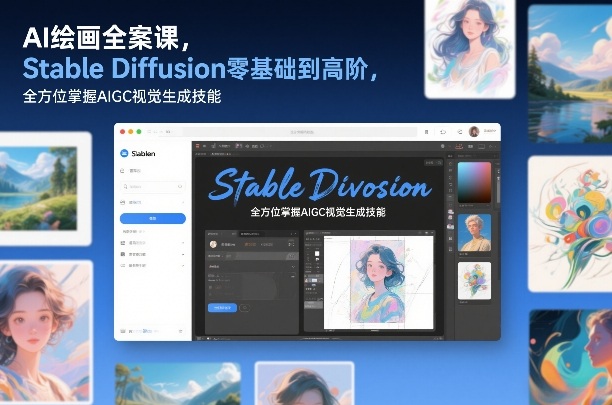 AI绘画全案课，Stable Diffusion零基础到高阶，全方位掌握AIGC视觉生成技能-柯南聊项目