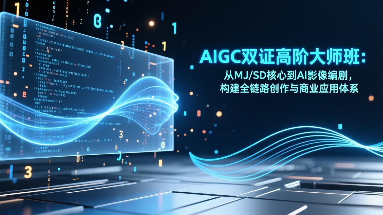 AIGC双证高阶大师班：从MJ/SD核心到AI影像编剧，构建全链路创作与商业应用体系-柯南聊项目