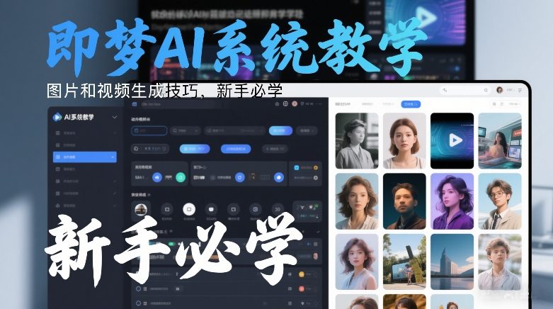 即梦AI系统教学，图片和视频生成技巧，新手必学-柯南聊项目