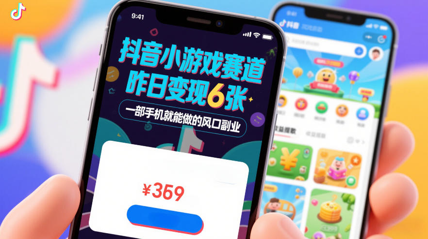 抖音小游戏赛道，昨日变现600+，零基础一部手机就能做的风口副业【揭秘】-柯南聊项目