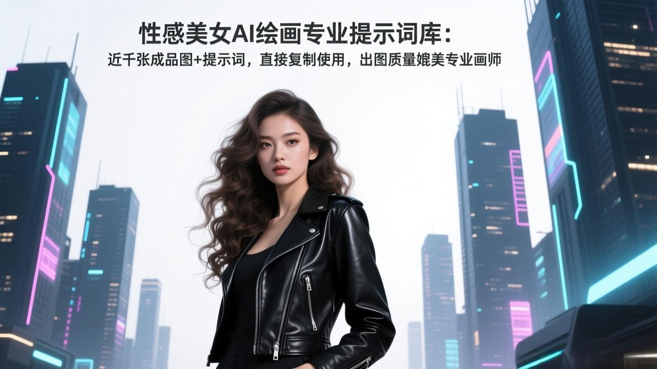 性感美女AI绘画专业提示词库：近千张成品图+提示词，直接复制使用，出图质量媲美专业画师-柯南聊项目