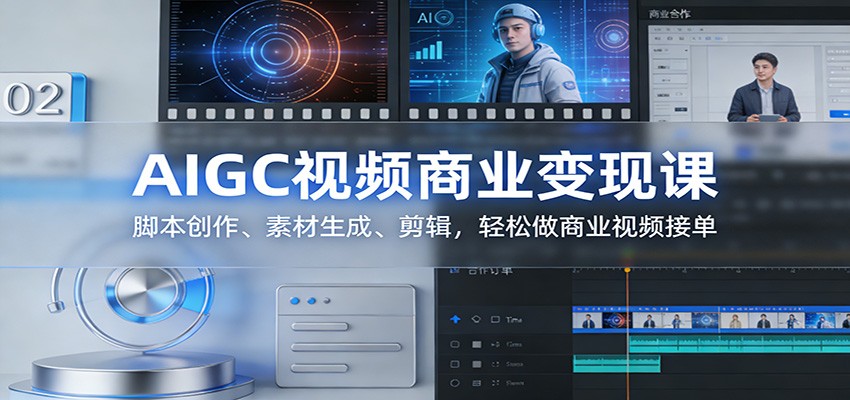 AIGC视频商业变现课：脚本创作、素材生成、剪辑，轻松做商业视频接单-柯南聊项目