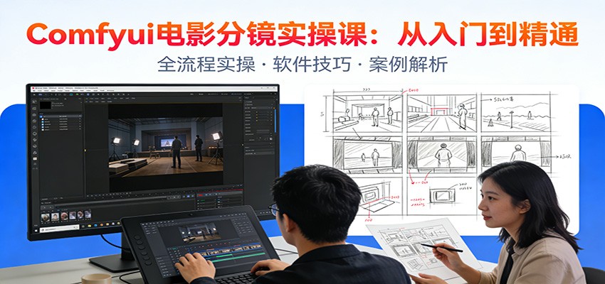 ComfyUI电影分镜实操课：分镜一致性，全流程AI视频制作，零基础也能做专业分镜-柯南聊项目