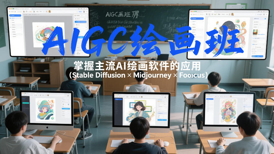AIGC绘画班，掌握主流Ai绘画软件的应用(Stable Diffusion x Midjourney x Fooocus)-柯南聊项目