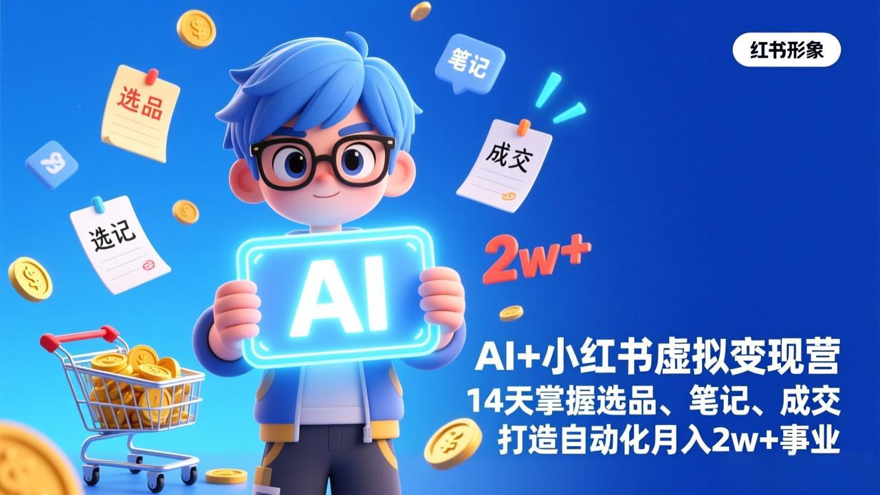 AI+小红书虚拟变现营(完结-柯南聊项目