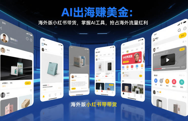 AI出海賺美金：海外版小红书带货，掌握AI工具，抢占海外流量红利(更新2026)-柯南聊项目