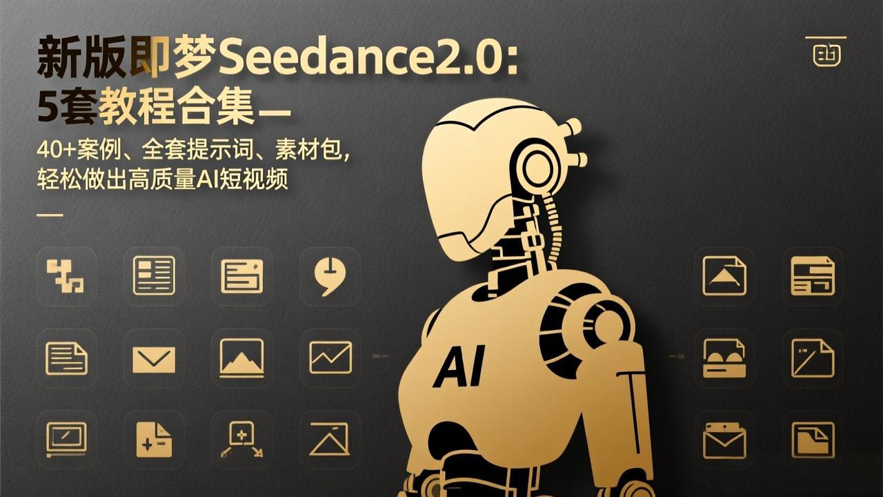 新版即梦Seedance2.0：5套教程合集，40+案例、全套提示词、素材包，轻松做出高质量AI短视频-柯南聊项目