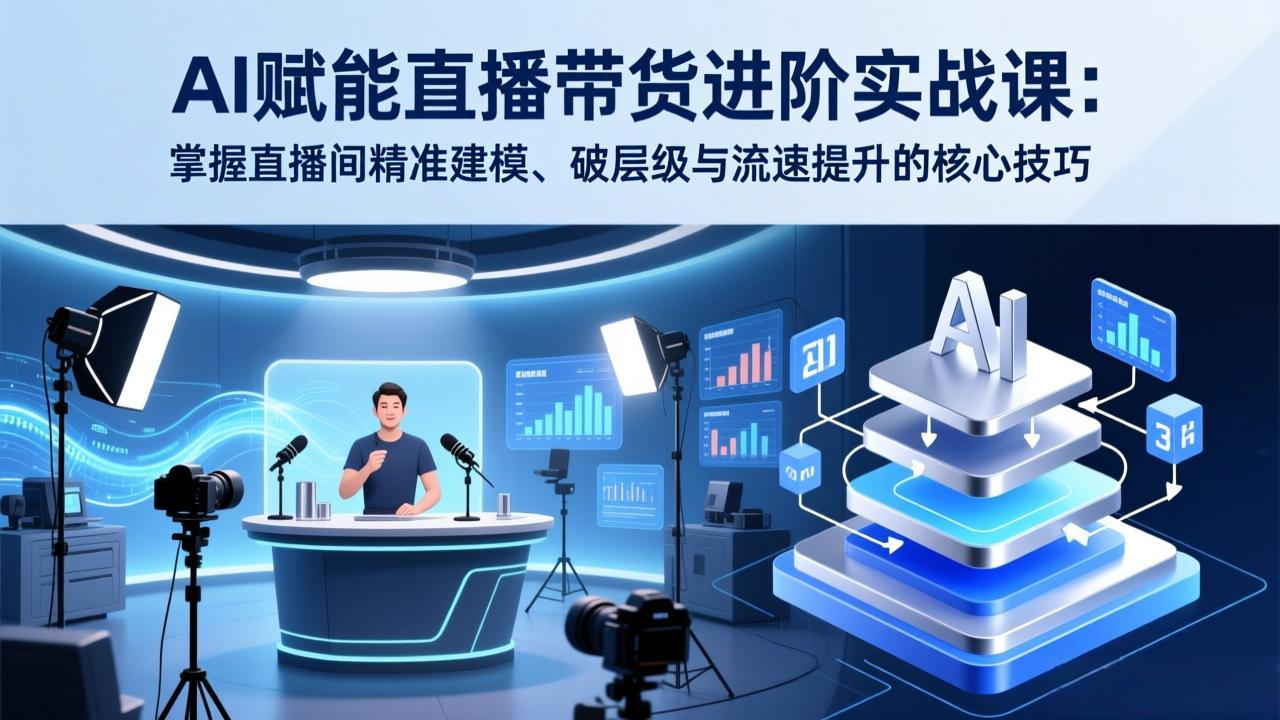 AI赋能直播带货进阶实战课：掌握直播间精准建模、破层级与流速提升的核心技巧-柯南聊项目