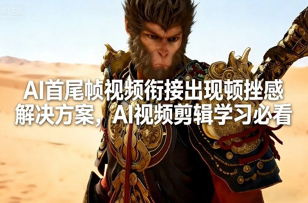 AI首尾帧视频衔接出现顿挫感解决方案，AI视频剪辑学习必看-柯南聊项目