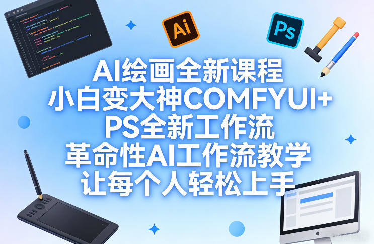 AI绘画全新课程，小白变大神COMFYUI+PS全新工作流，革命性AI工作流教学，让每个人轻松上手-柯南聊项目